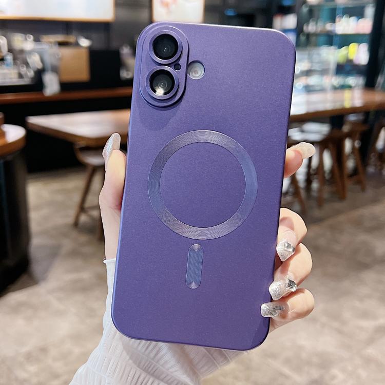 For iPhone 17 Metallic Paint Magsafe Liquid TPU Phone Case