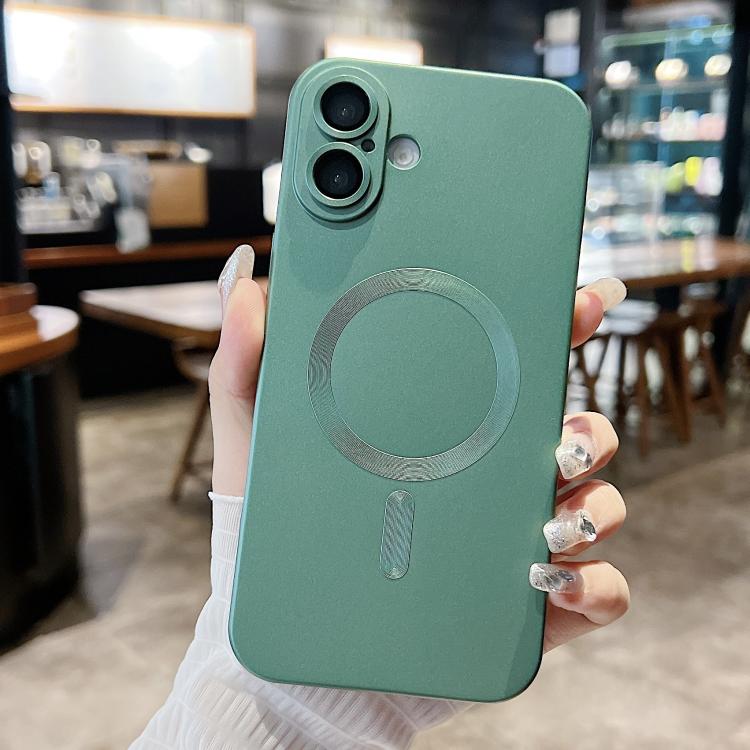 For iPhone 17 Metallic Paint Magsafe Liquid TPU Phone Case