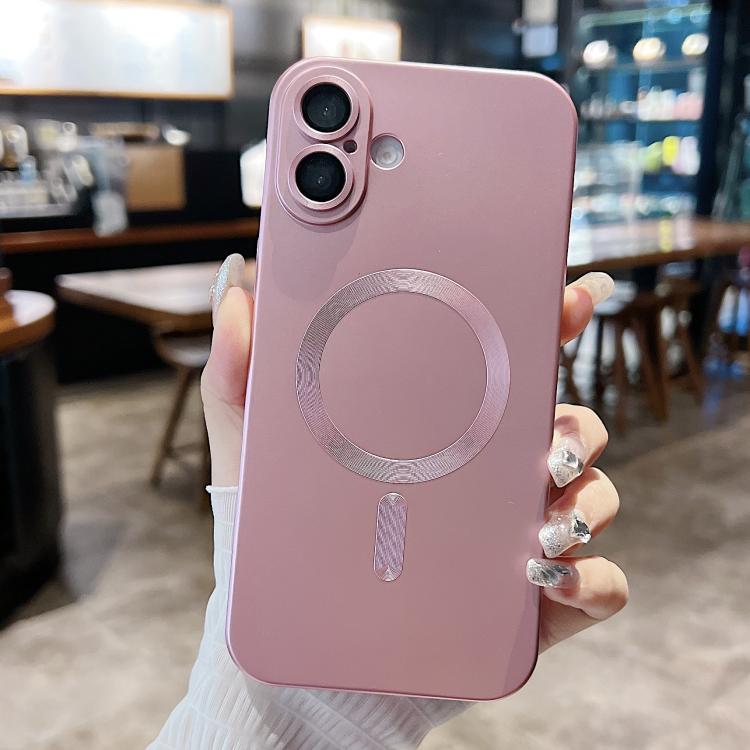 For iPhone 17 Metallic Paint Magsafe Liquid TPU Phone Case