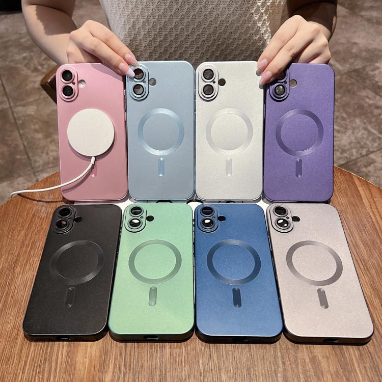 For iPhone 17 Pro Metallic Paint Magsafe Liquid TPU Phone Case