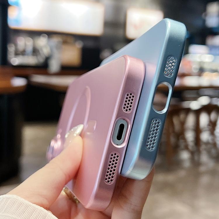 For iPhone 17 Pro Metallic Paint Magsafe Liquid TPU Phone Case