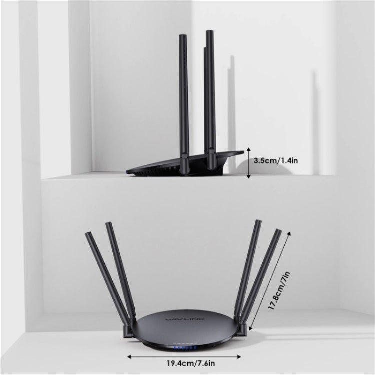 WAVLINK WN530HG3 AC1200 Dual Band AP Router 1000Mbps WAN / LAN Ethernet Port, Plug:EU Plug