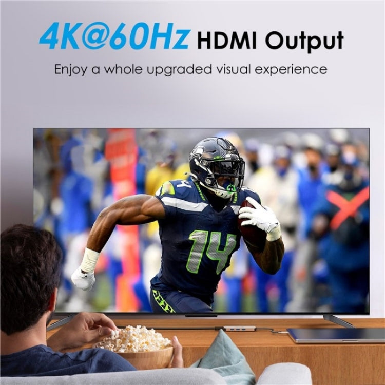 WAVLINK UHP3416 7-in-1 PD100W Charging SD / TF Card Reader 4K HD Type-C Docking Station
