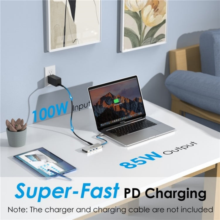 WAVLINK UHP3416 7-in-1 PD100W Charging SD / TF Card Reader 4K HD Type-C Docking Station