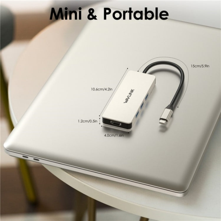 WAVLINK UHP3416 7-in-1 PD100W Charging SD / TF Card Reader 4K HD Type-C Docking Station