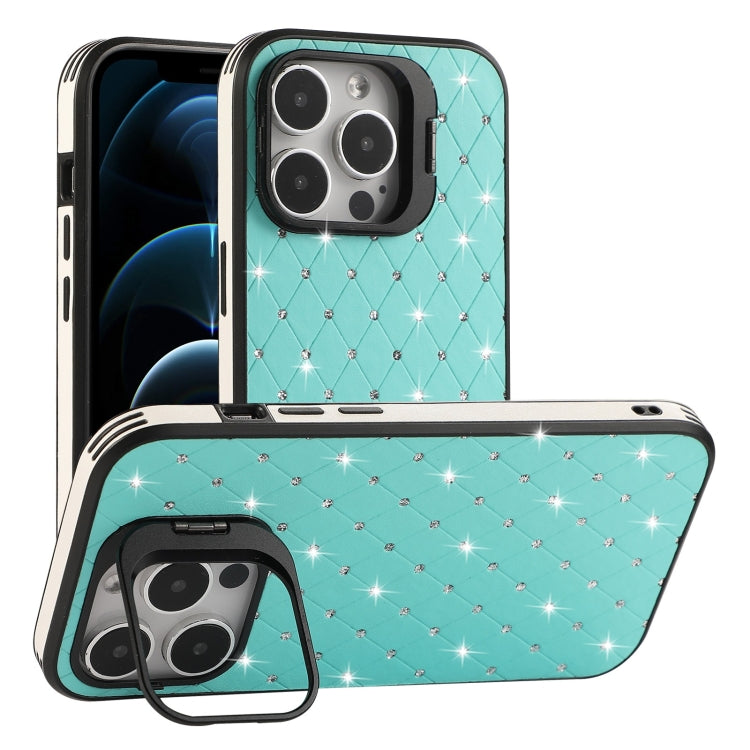 For iPhone 12 Pro Max Starry Bling Diamonds Lens Holder Phone Case