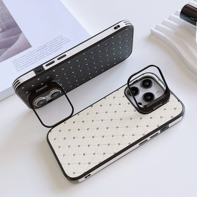 For iPhone 13 Pro Max Starry Bling Diamonds Lens Holder Phone Case