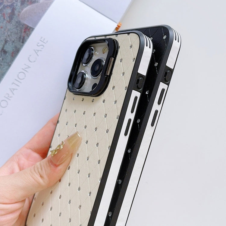 For iPhone 12 Starry Bling Diamonds Lens Holder Phone Case