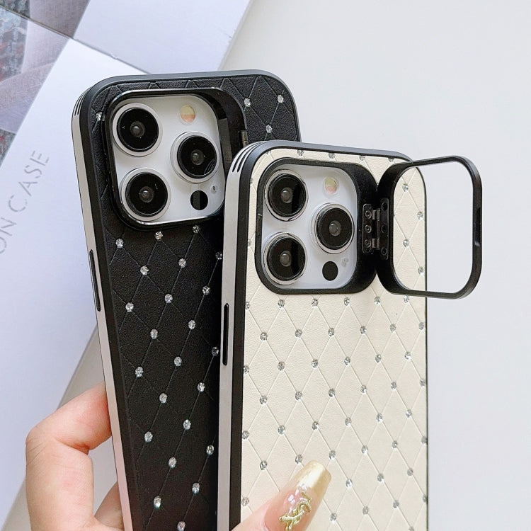 For iPhone 12 Starry Bling Diamonds Lens Holder Phone Case