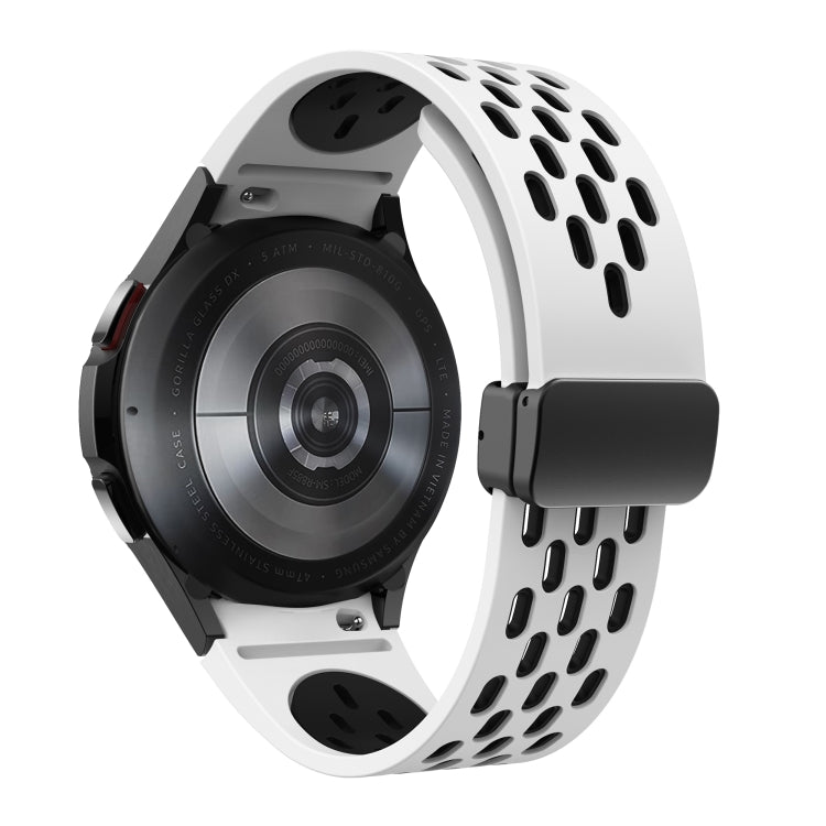 For Samsung Galaxy Gear Sport Two Color Magnetic Folding Black Buckle Silicone Watch Band