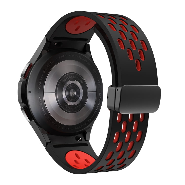 For Samsung Galaxy Gear Sport Two Color Magnetic Folding Black Buckle Silicone Watch Band