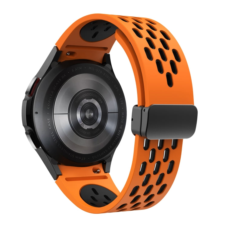 For Samsung Galaxy Watch Active 2 Two Color Magnetic Folding Black Buckle Silicone Watch Band