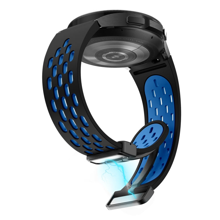 For Samsung Galaxy Watch Active 2 Two Color Magnetic Folding Black Buckle Silicone Watch Band
