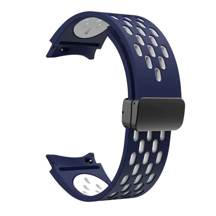For Samsung Galaxy Watch Active 2 Two Color Magnetic Folding Black Buckle Silicone Watch Band