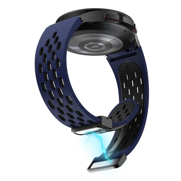For Samsung Galaxy Watch Active 2 Two Color Magnetic Folding Black Buckle Silicone Watch Band