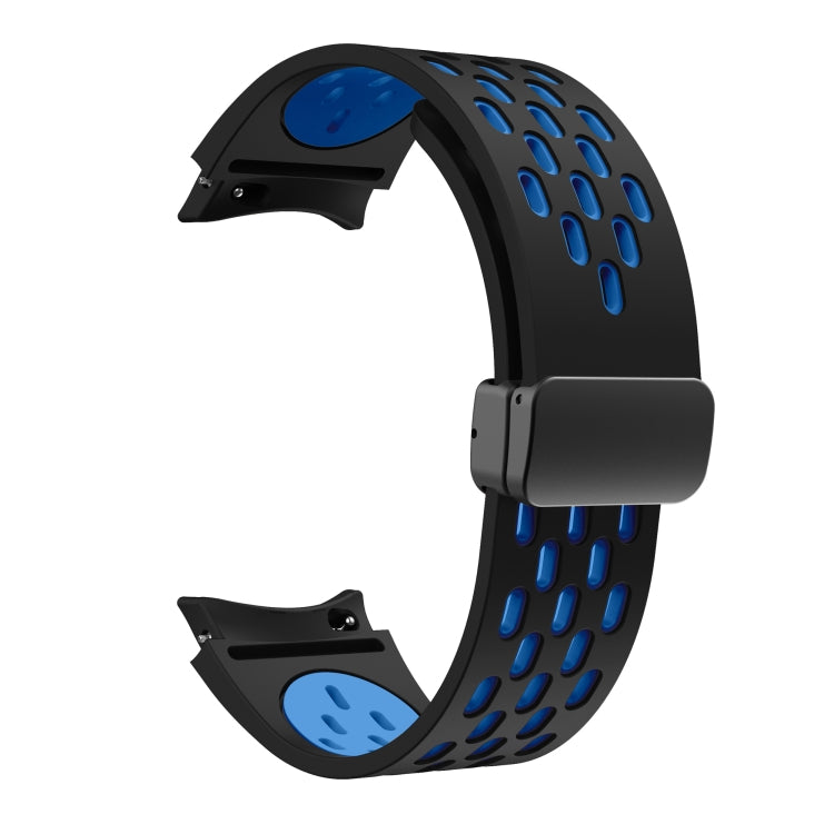 For Samsung Galaxy Watch 42mm Two Color Magnetic Folding Black Buckle Silicone Watch Band