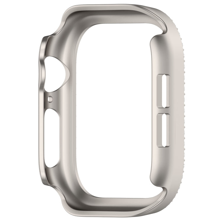 For Apple Watch Series 11 / 10 46mm Dual-Row Diamond Plating PC Hollow Watch Case