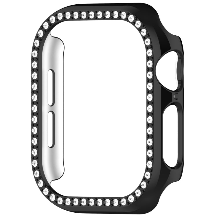 For Apple Watch Series 11 / 10 42mm Single-Row Diamond Plated PC Hollow Watch Case