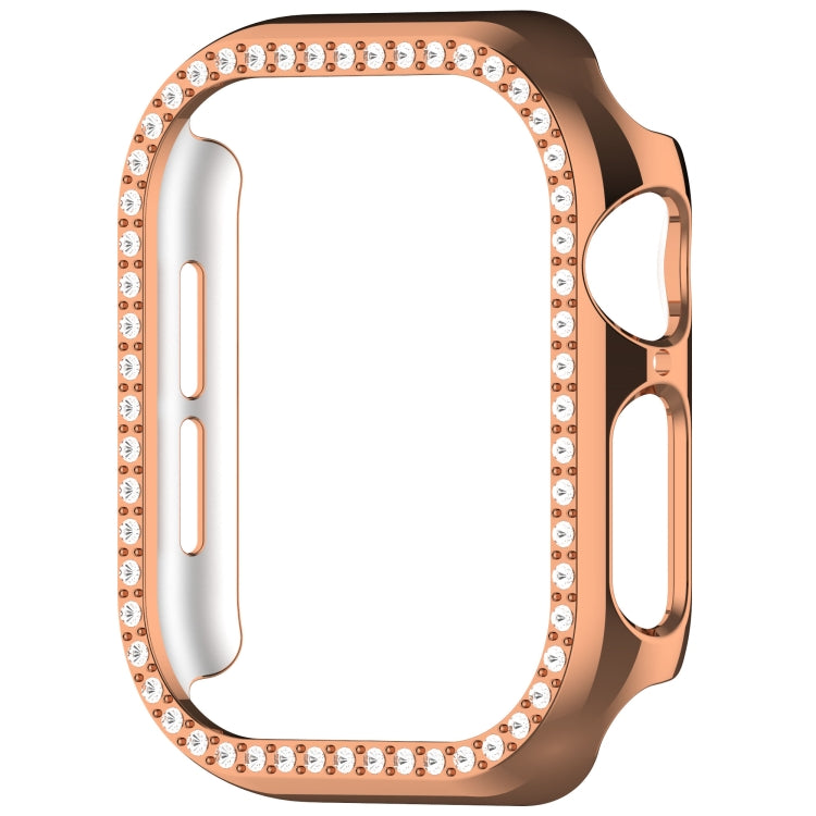 For Apple Watch Series 11 / 10 42mm Single-Row Diamond Plated PC Hollow Watch Case