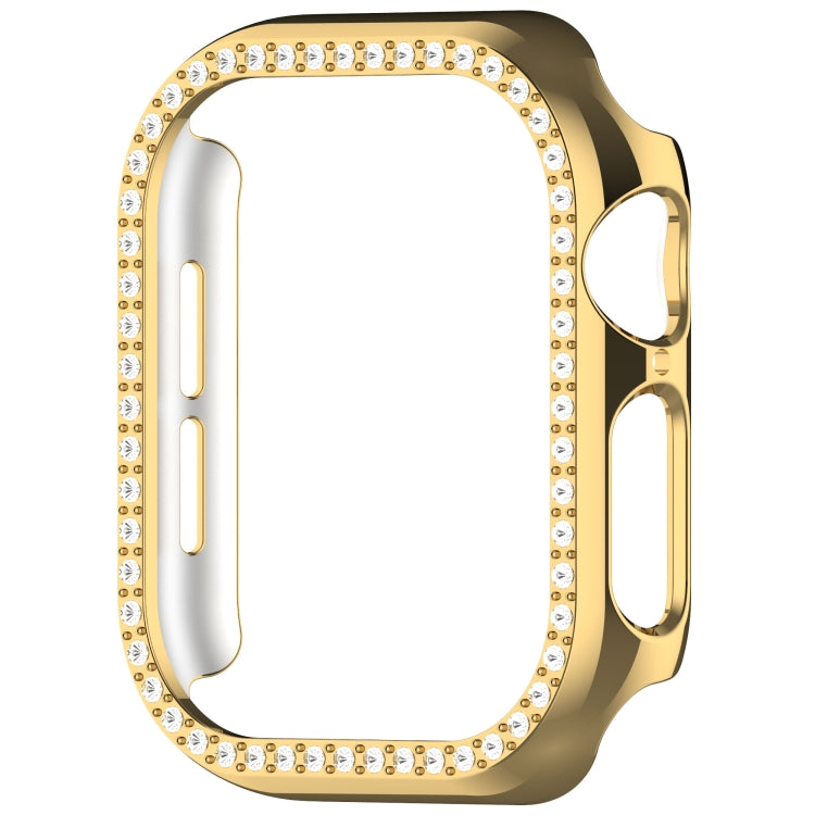 For Apple Watch Series 11 / 10 42mm Single-Row Diamond Plated PC Hollow Watch Case