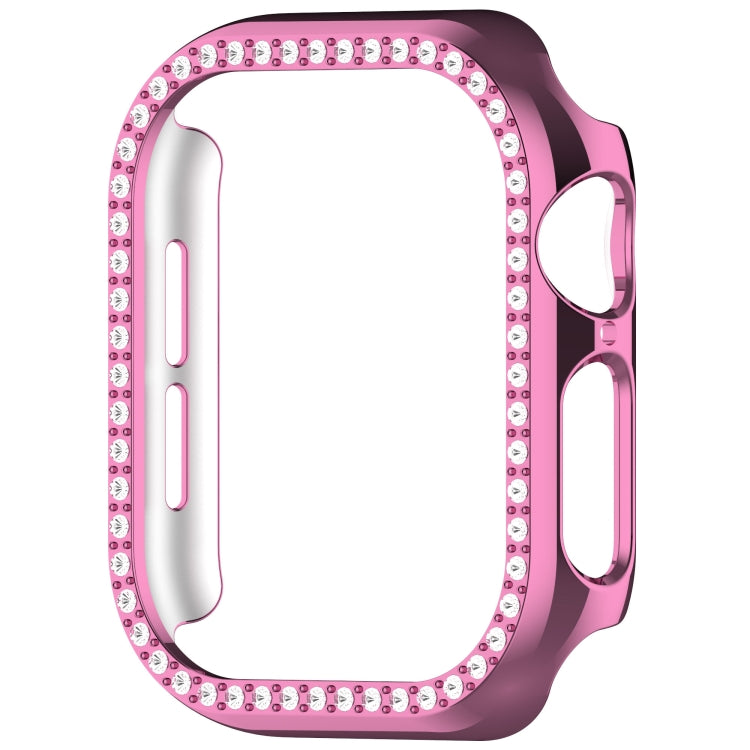 For Apple Watch Series 11 / 10 46mm Single-Row Diamond Plated PC Hollow Watch Case