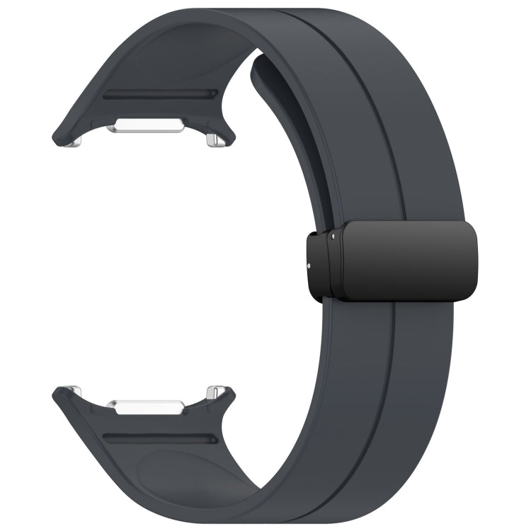 For Samsung Galaxy Watch Ultra 47mm Groove Style Folding Magnetic Buckle Silicone Watch Band