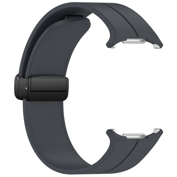 For Samsung Galaxy Watch Ultra 47mm Groove Style Folding Magnetic Buckle Silicone Watch Band