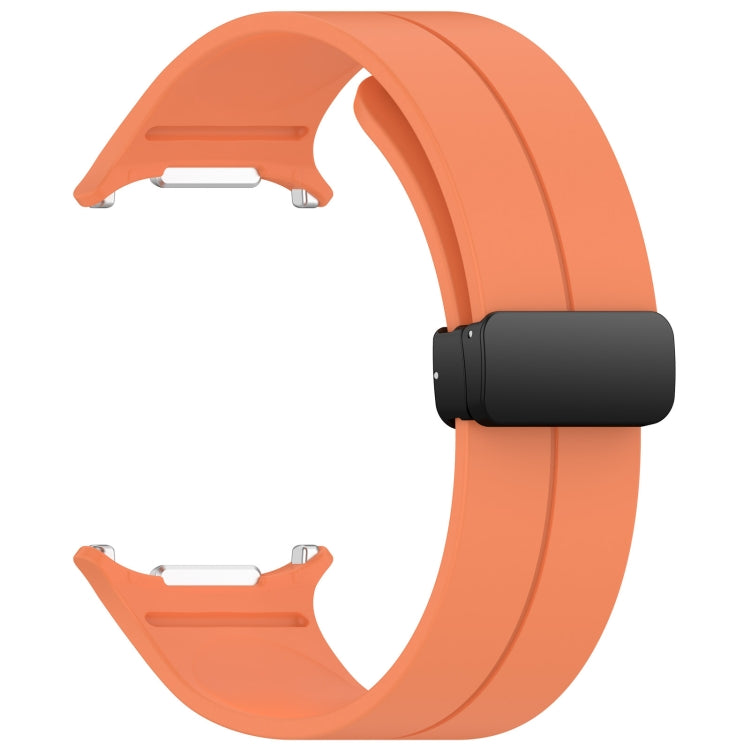 For Samsung Galaxy Watch Ultra 47mm Groove Style Folding Magnetic Buckle Silicone Watch Band