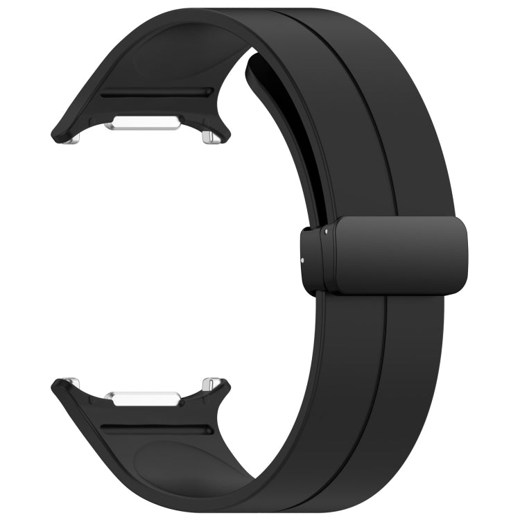 For Samsung Galaxy Watch Ultra 47mm Groove Style Folding Magnetic Buckle Silicone Watch Band