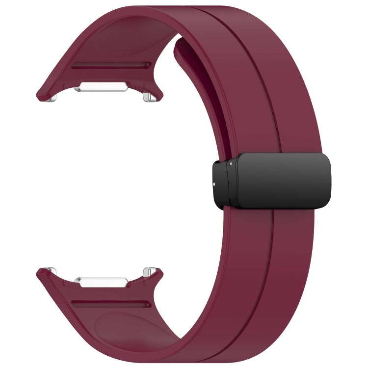 For Samsung Galaxy Watch Ultra 47mm Groove Style Folding Magnetic Buckle Silicone Watch Band