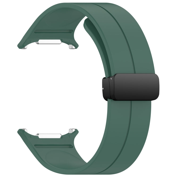 For Samsung Galaxy Watch Ultra 47mm Groove Style Folding Magnetic Buckle Silicone Watch Band