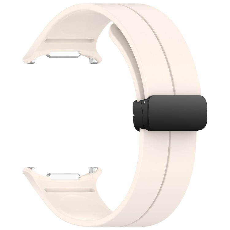 For Samsung Galaxy Watch Ultra 47mm Groove Style Folding Magnetic Buckle Silicone Watch Band