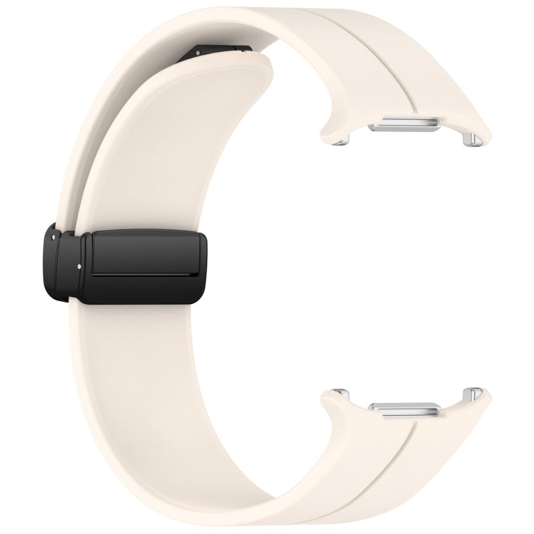 For Samsung Galaxy Watch Ultra 47mm Groove Style Folding Magnetic Buckle Silicone Watch Band