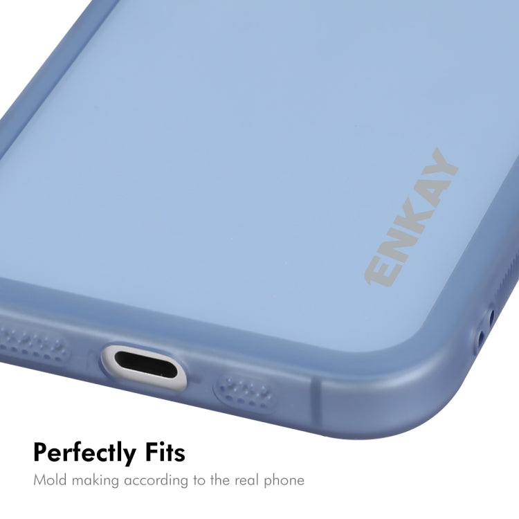 For iPhone 16 ENKAY Hat-Prince Translucent Matte TPU Phone Case with Lens Film