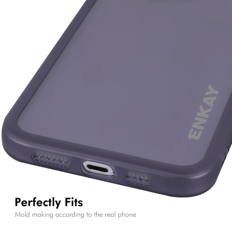 For iPhone 16 Pro Max ENKAY Hat-Prince Translucent Matte TPU Phone Case with Lens Film
