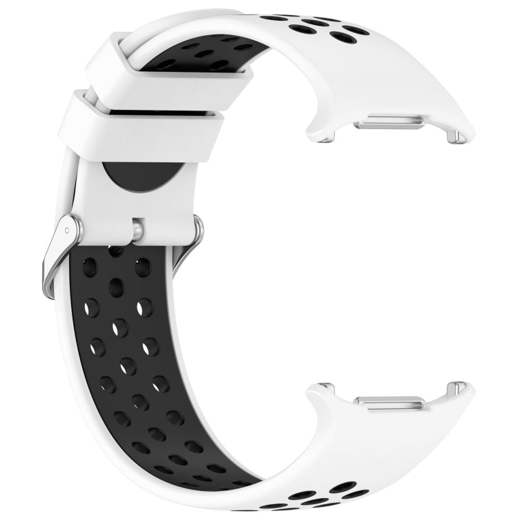 For Samsung Galaxy Watch Ultra 47mm Holes Style Metal Connector Two Color Silicone Watch Band