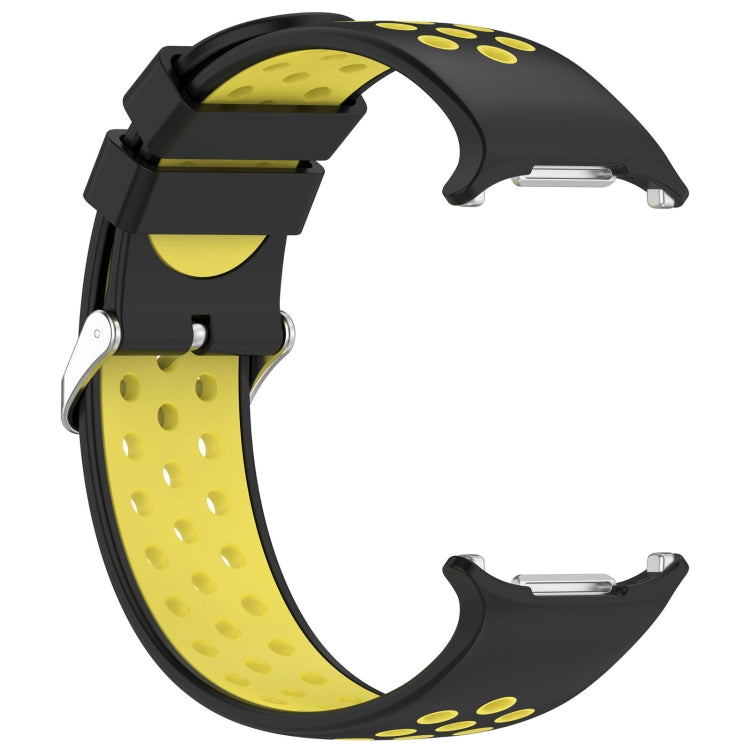 For Samsung Galaxy Watch Ultra 47mm Holes Style Metal Connector Two Color Silicone Watch Band