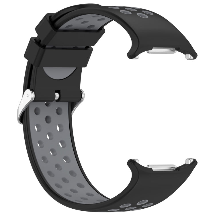 For Samsung Galaxy Watch Ultra 47mm Holes Style Metal Connector Two Color Silicone Watch Band
