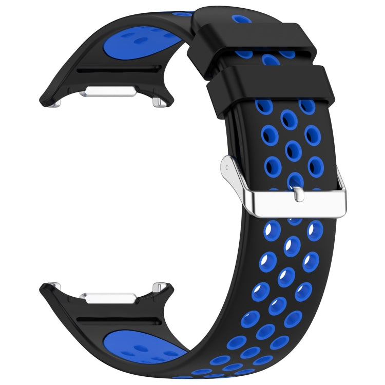 For Samsung Galaxy Watch Ultra 47mm Holes Style Metal Connector Two Color Silicone Watch Band