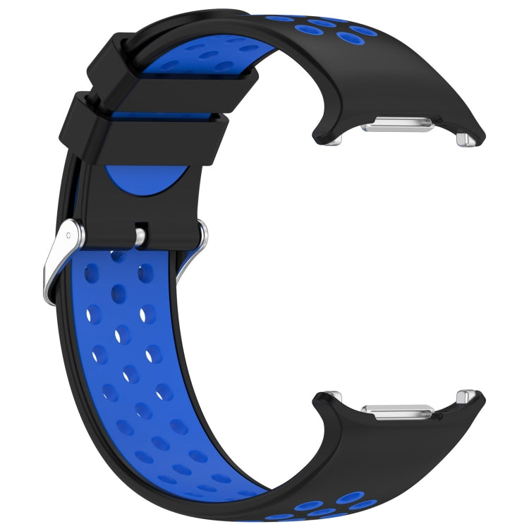For Samsung Galaxy Watch Ultra 47mm Holes Style Metal Connector Two Color Silicone Watch Band