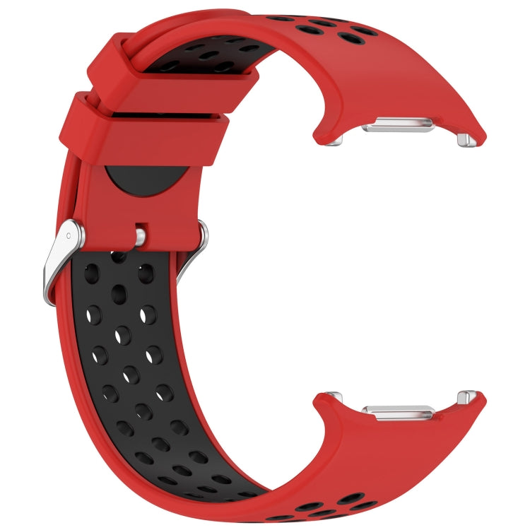 For Samsung Galaxy Watch Ultra 47mm Holes Style Metal Connector Two Color Silicone Watch Band