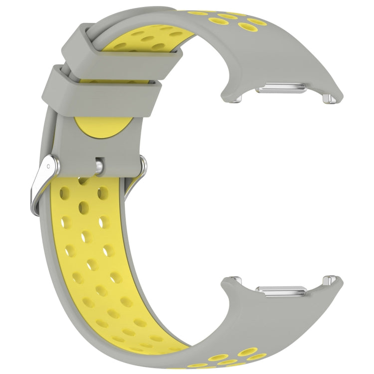 For Samsung Galaxy Watch Ultra 47mm Holes Style Metal Connector Two Color Silicone Watch Band