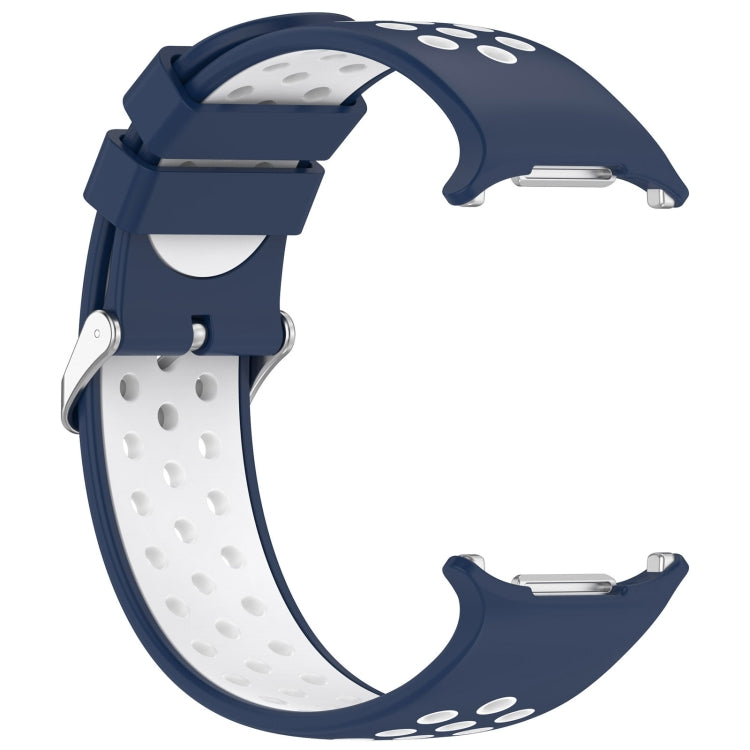 For Samsung Galaxy Watch Ultra 47mm Holes Style Metal Connector Two Color Silicone Watch Band