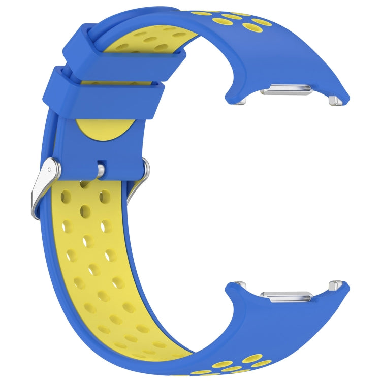 For Samsung Galaxy Watch Ultra 47mm Holes Style Metal Connector Two Color Silicone Watch Band