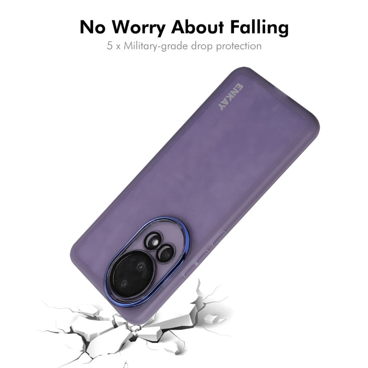For Huawei nova 12 ENKAY Hat-Prince Translucent Matte TPU Phone Case with Lens Film