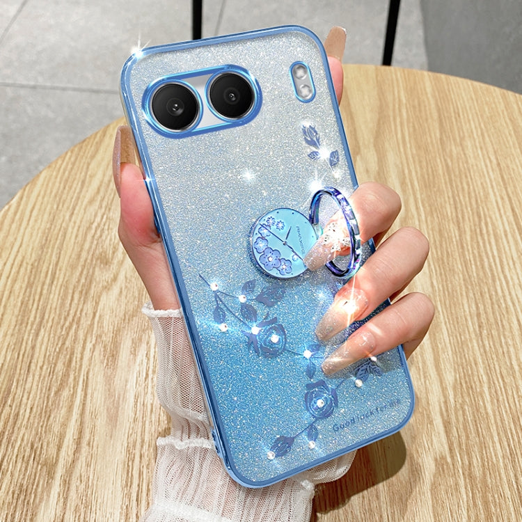 For OnePlus Nord 4 Gradient Glitter Immortal Flower Ring All-inclusive Phone Case