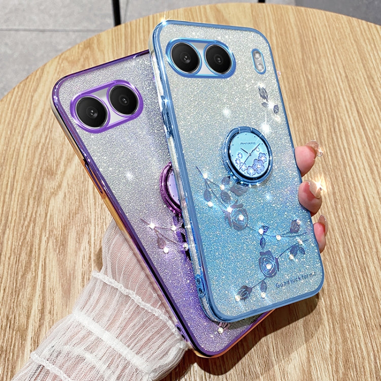 For OnePlus Nord 4 Gradient Glitter Immortal Flower Ring All-inclusive Phone Case