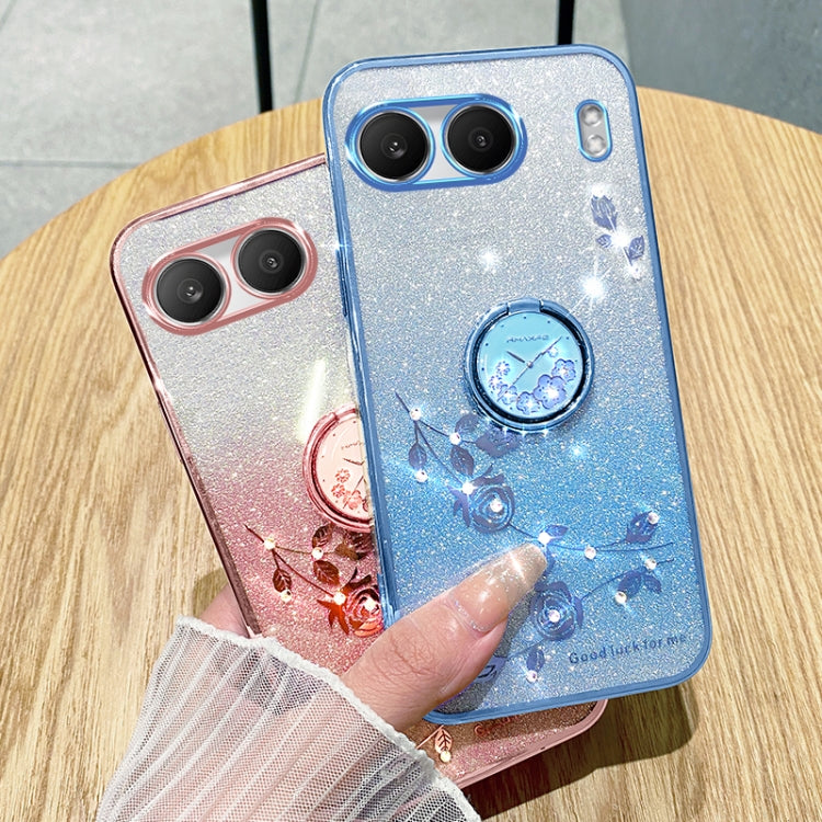 For OnePlus Nord 4 Gradient Glitter Immortal Flower Ring All-inclusive Phone Case