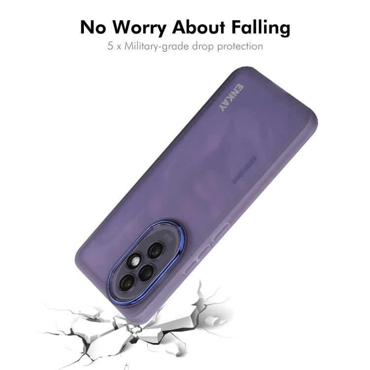 For Honor 200 ENKAY Hat-Prince Translucent Matte TPU Phone Case with Lens Film
