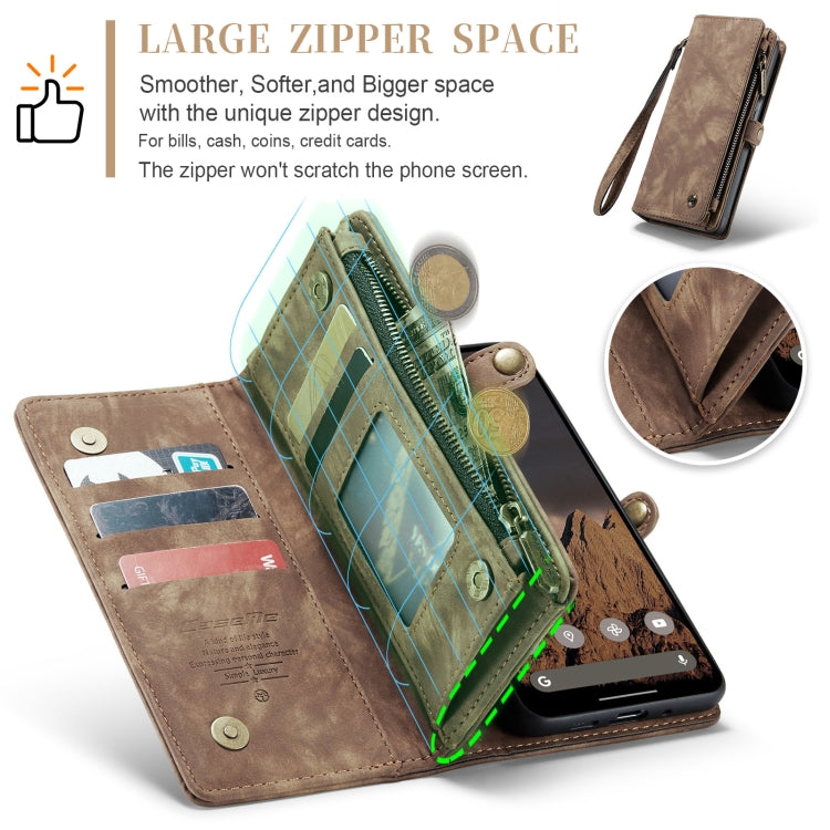 For Google Pixel 9 / 9 Pro CaseMe 008 Detachable Multifunctional Leather Phone Case